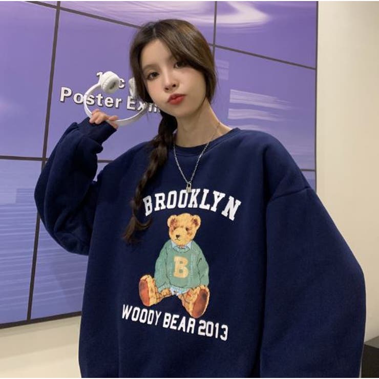 裏起毛クマトレーナー ストリート オーバーサイズ[品番：LPSW0008946