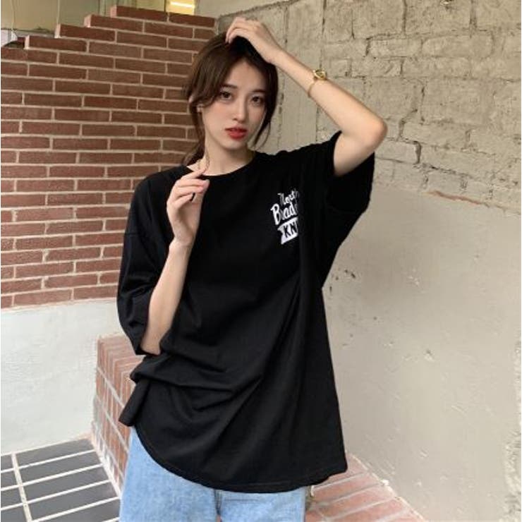 バックプリントＴシャツ/ビッグシルエットＴ/韓国ファッション | LETee | 詳細画像11 