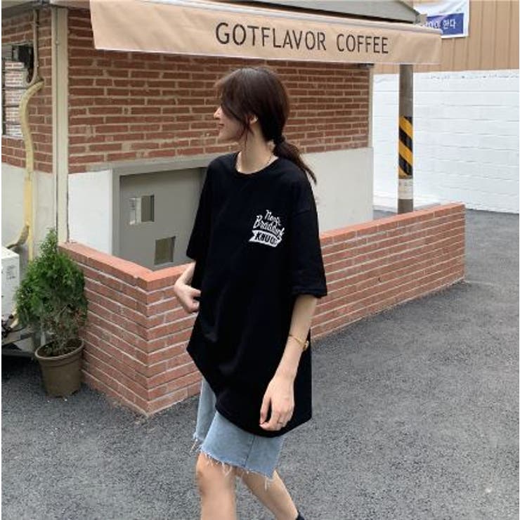 バックプリントＴシャツ/ビッグシルエットＴ/韓国ファッション | LETee | 詳細画像15 
