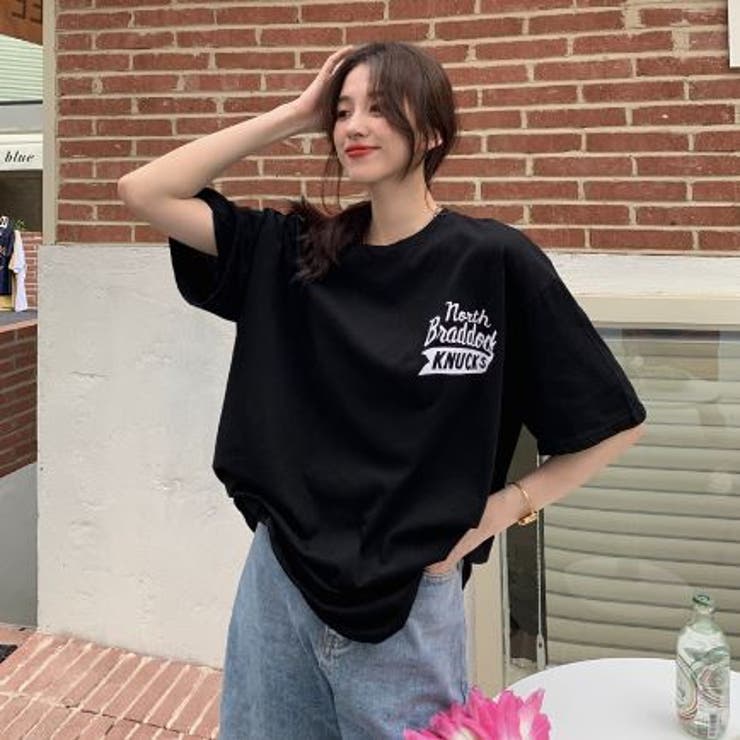 バックプリントＴシャツ/ビッグシルエットＴ/韓国ファッション | LETee | 詳細画像19 