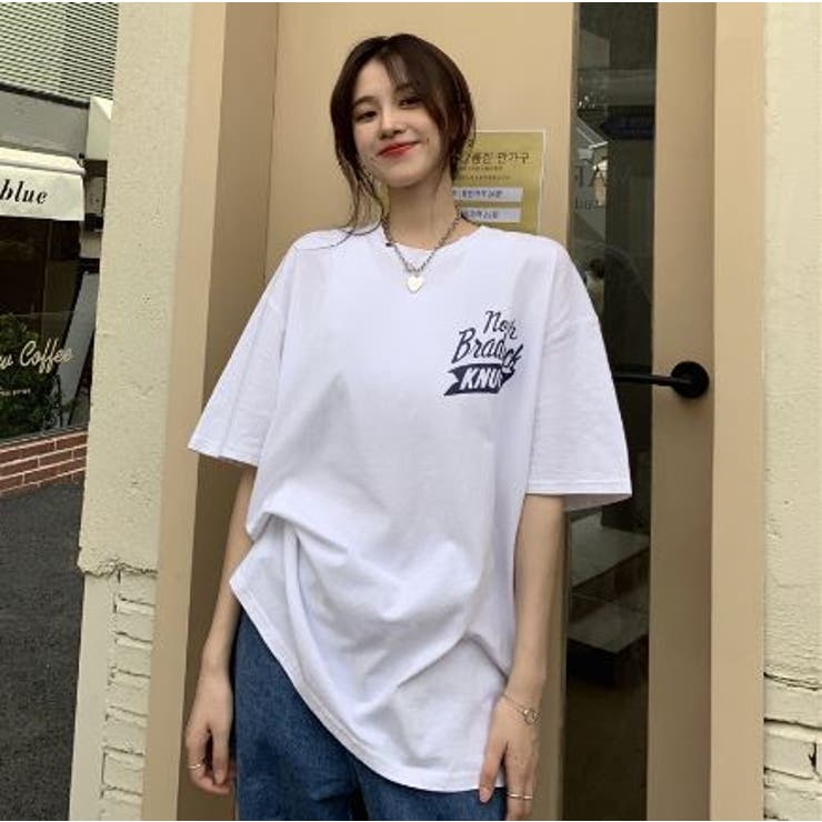 バックプリントＴシャツ/ビッグシルエットＴ/韓国ファッション | LETee | 詳細画像7 