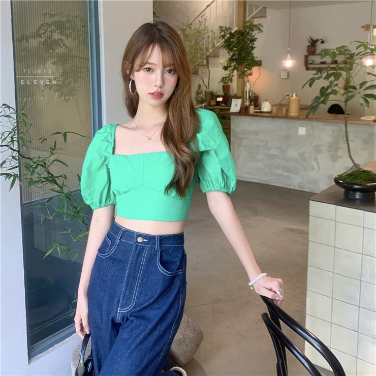 背中見せセクシートップス/韓国ファッション[品番：LPSW0009287