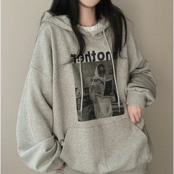 フォトプリントパーカー ビックシルエット トレーナ | LETee | 詳細画像11 