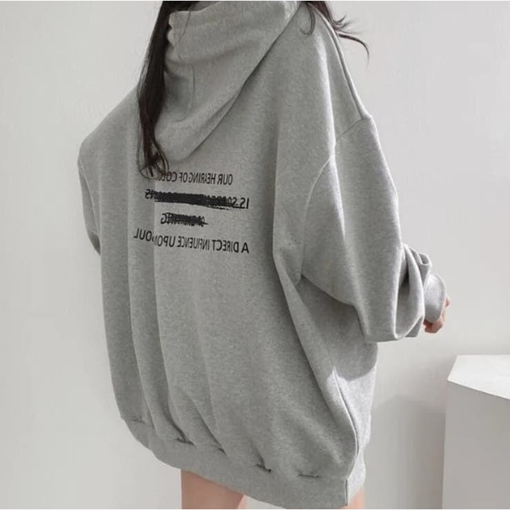 薄地バックプリントロゴパーカー | LETee | 詳細画像1 