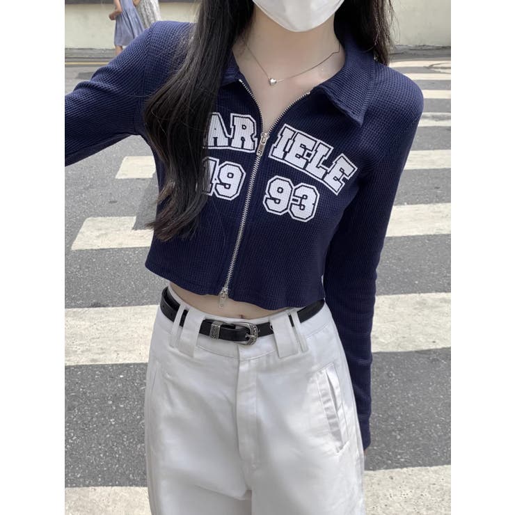 えり付きダブルジップトップス | Lips | 詳細画像7 