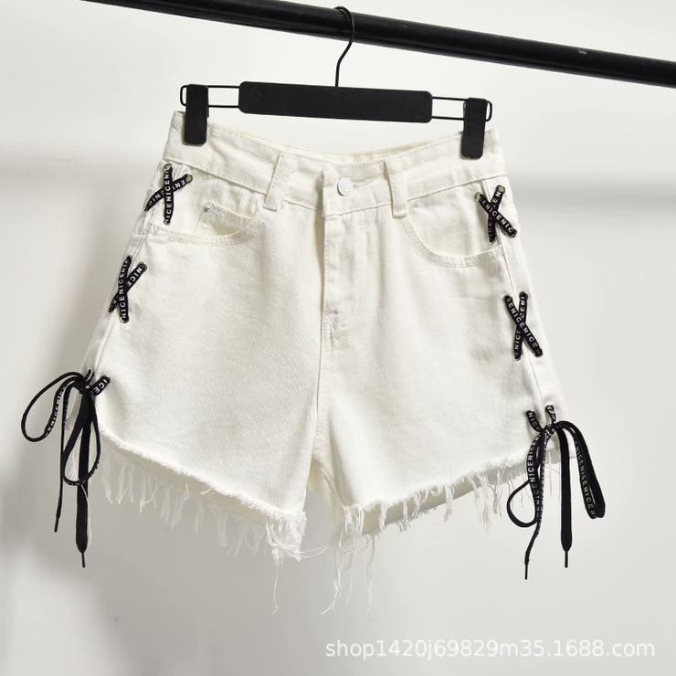 サイドレースアップショートパンツ[品番：LPSW0009594]｜LETee