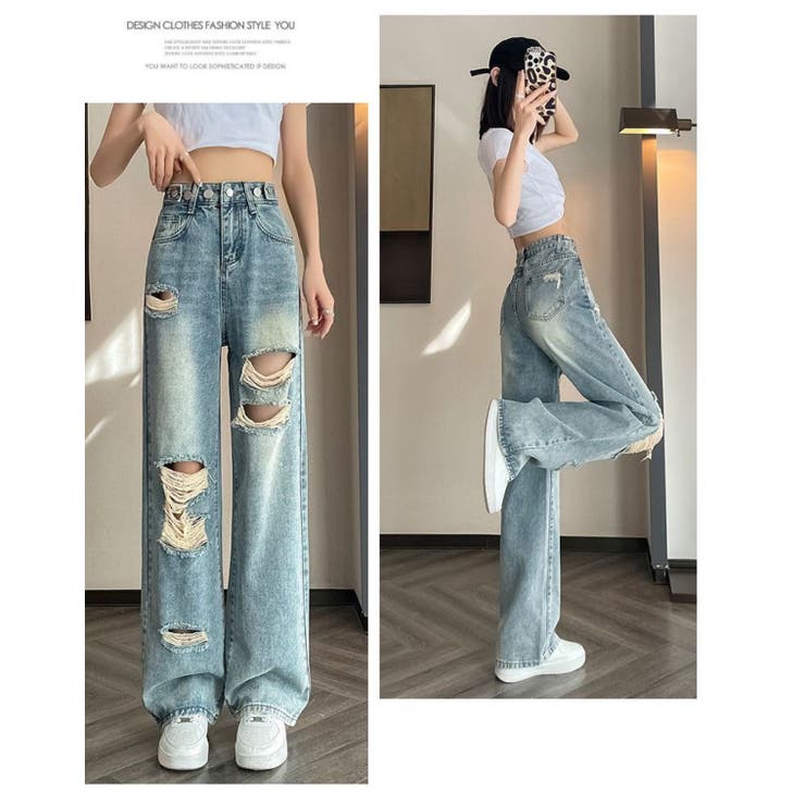 ブロークンデニムパンツ | LETee | 詳細画像5 