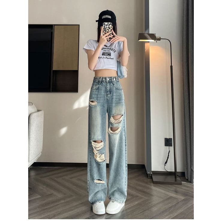 ブロークンデニムパンツ | LETee | 詳細画像8 