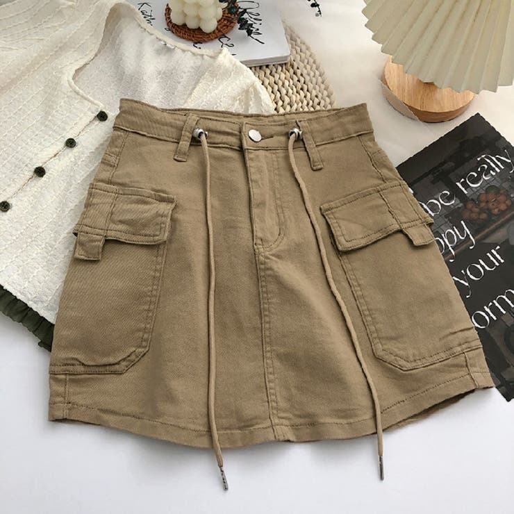 BEIGE | カーゴミニスカート | LETee
