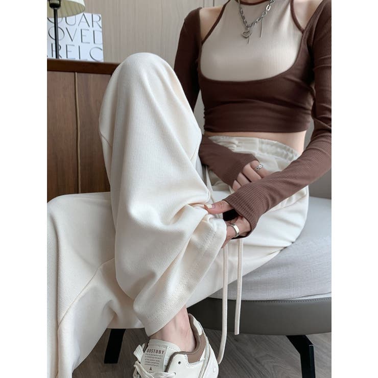 ウエストレースアップパンツ | LETee | 詳細画像4