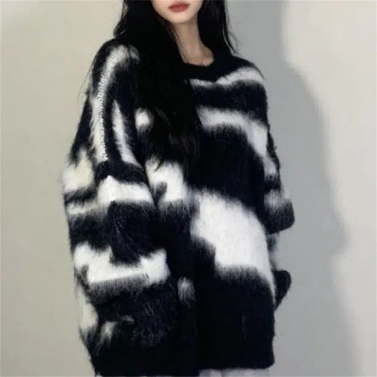 バイカラーモンスターシャギーニット | LETee | 詳細画像10 