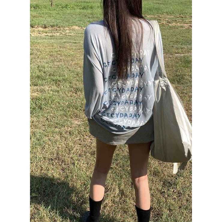 シアータイプ バックロゴプリントトップス/メッセージロゴ | LETee | 詳細画像8 