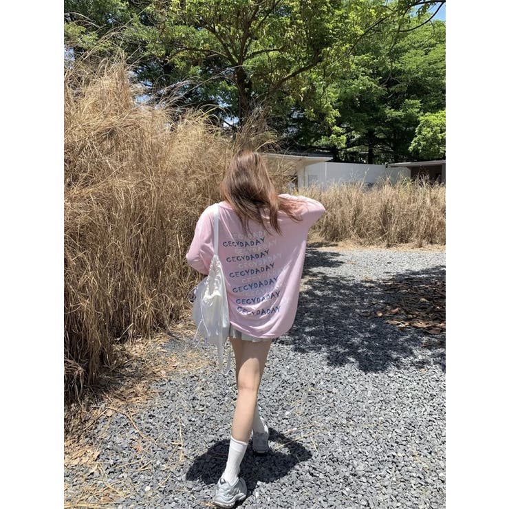 シアータイプ バックロゴプリントトップス/メッセージロゴ | LETee | 詳細画像5 