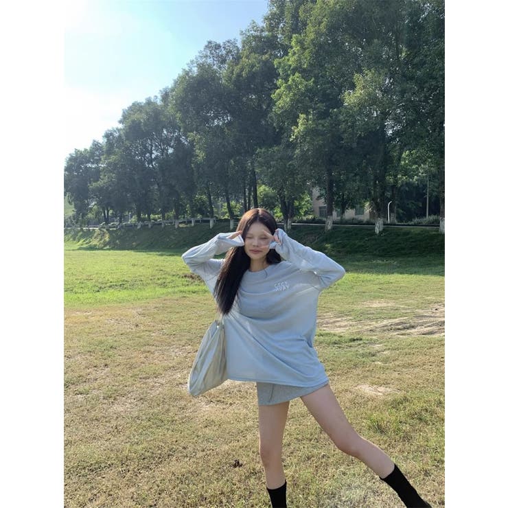 シアータイプ バックロゴプリントトップス/メッセージロゴ | LETee | 詳細画像7 