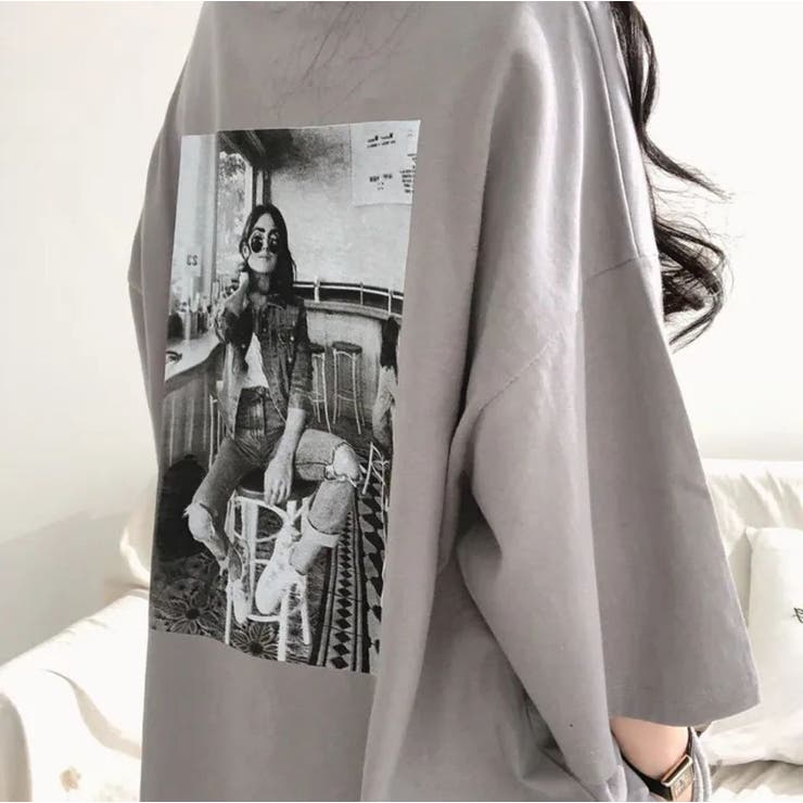 GREY | フォトプリント ビッグティーシャツ | LETee
