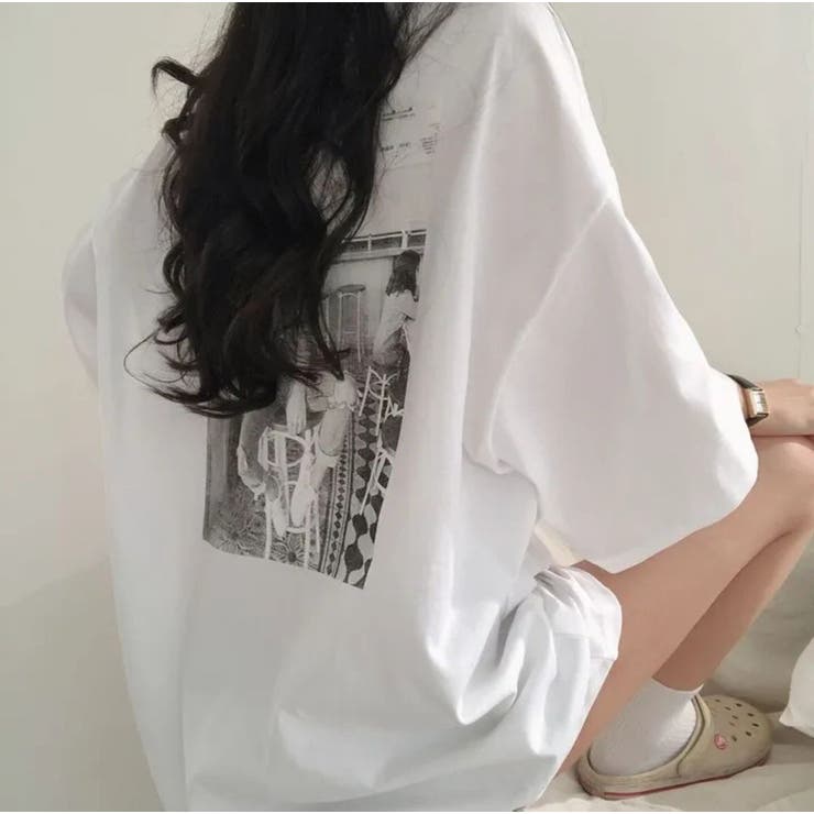WHITE | フォトプリント ビッグティーシャツ | LETee