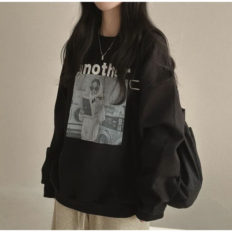 BLACK | フォトプリント トレーナー/薄地/ボックスプリント | LETee