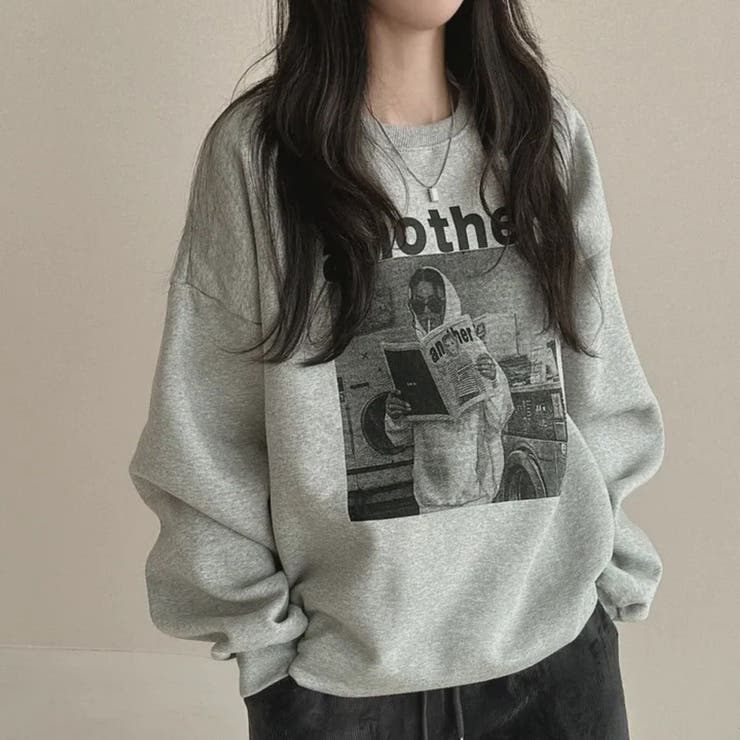 GREY | フォトプリント トレーナー/薄地/ボックスプリント | LETee