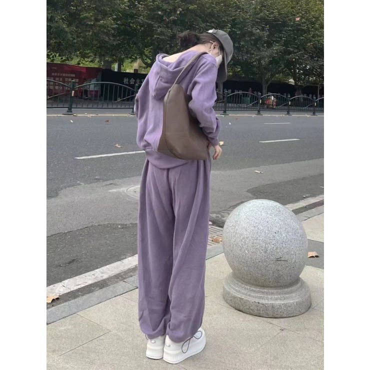 スウェットパンツ＆サムホールスリーブジップパーカーセット/セットアップ | LETee | 詳細画像4 