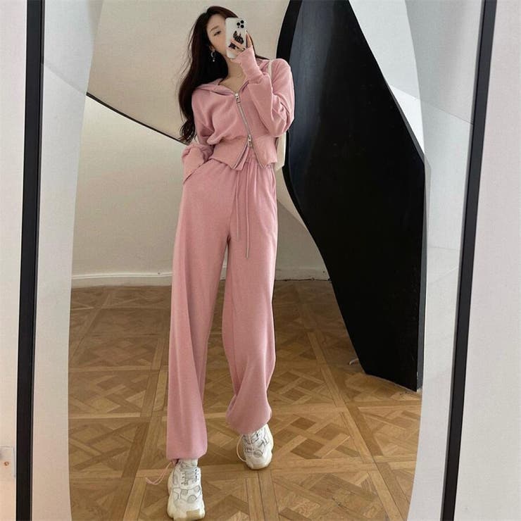 スウェットパンツ＆サムホールスリーブジップパーカーセット/セットアップ | LETee | 詳細画像7 