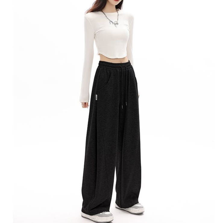 イレギュラーサイドカットワイドパンツ/リラックスパンツ | LETee | 詳細画像8 