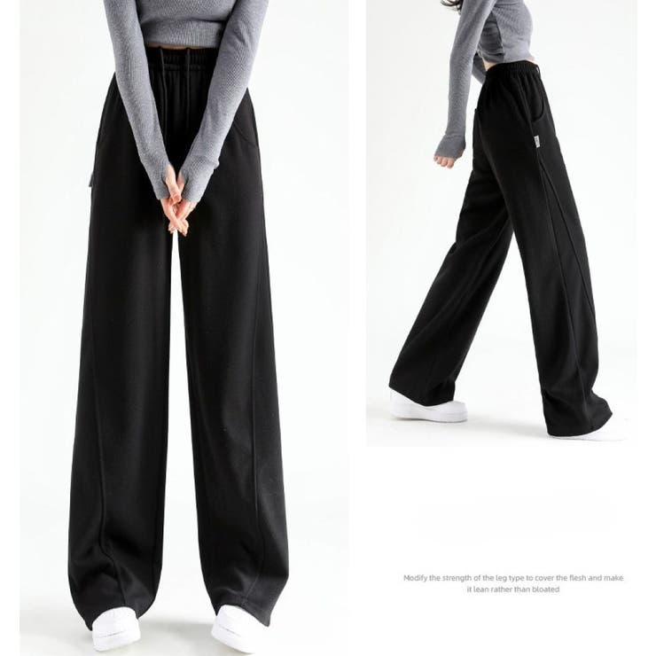 イレギュラーサイドカットワイドパンツ/リラックスパンツ | LETee | 詳細画像9 