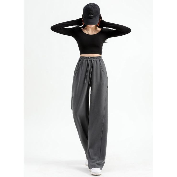 D.GREY | イレギュラーサイドカットワイドパンツ/リラックスパンツ | LETee