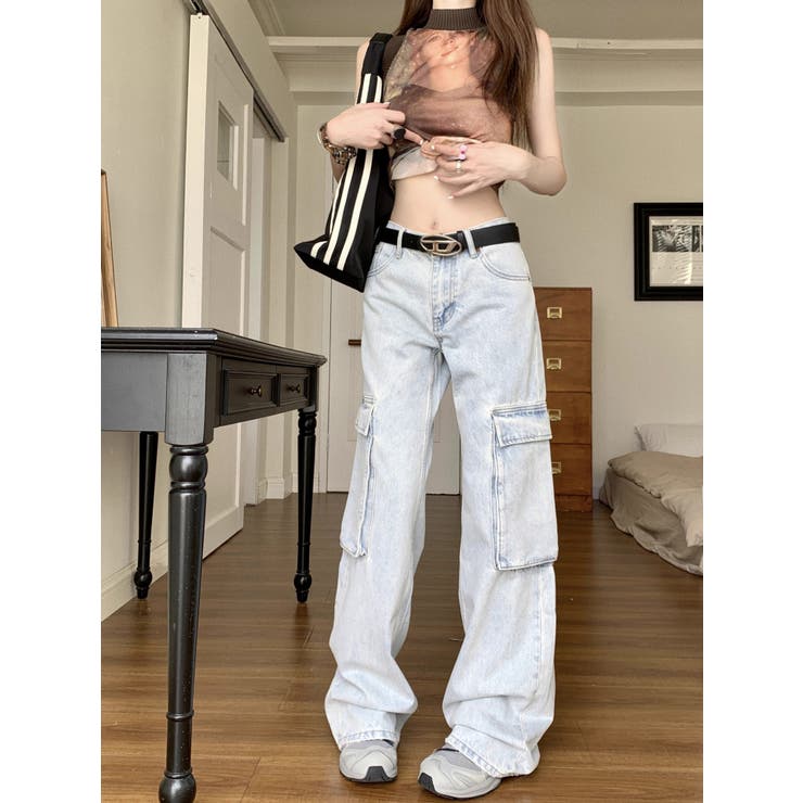 ウォッシュデニム カーゴパンツ | LETee | 詳細画像2 