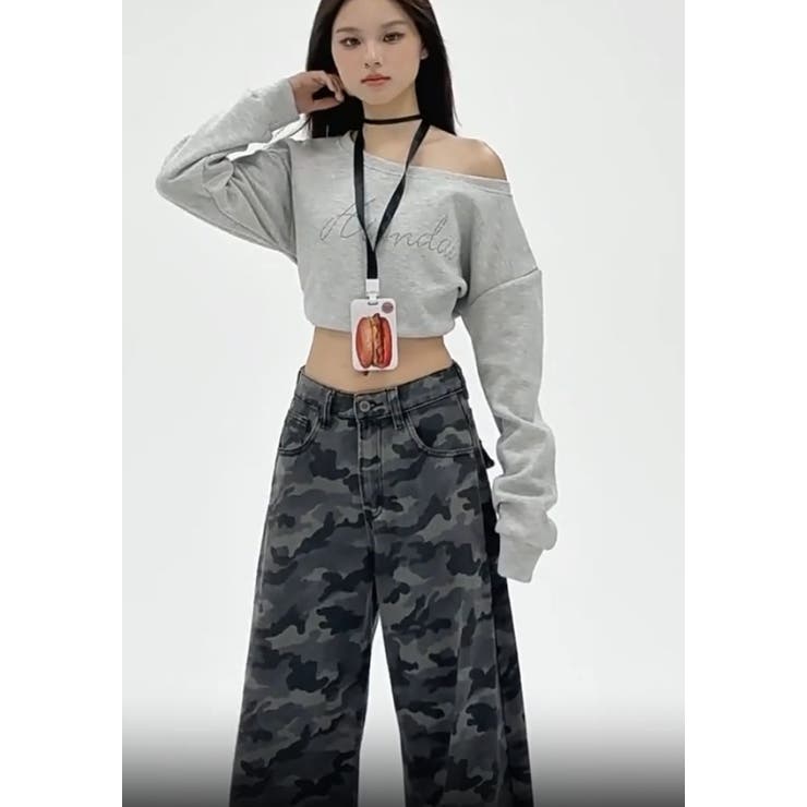 カモフラージュプリントデニムパンツ | LETee | 詳細画像6 