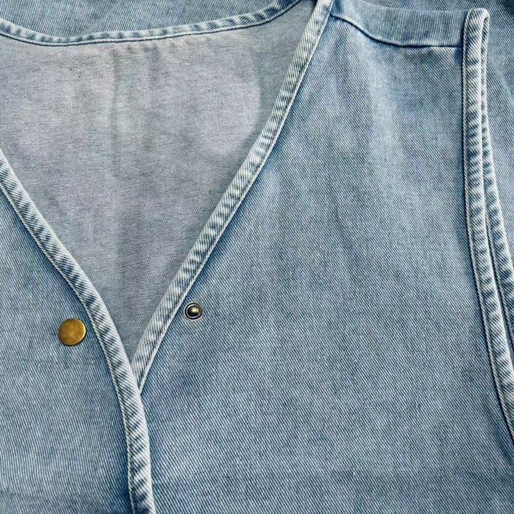 ワンウォッシュ デニムジレ | LETee | 詳細画像11 