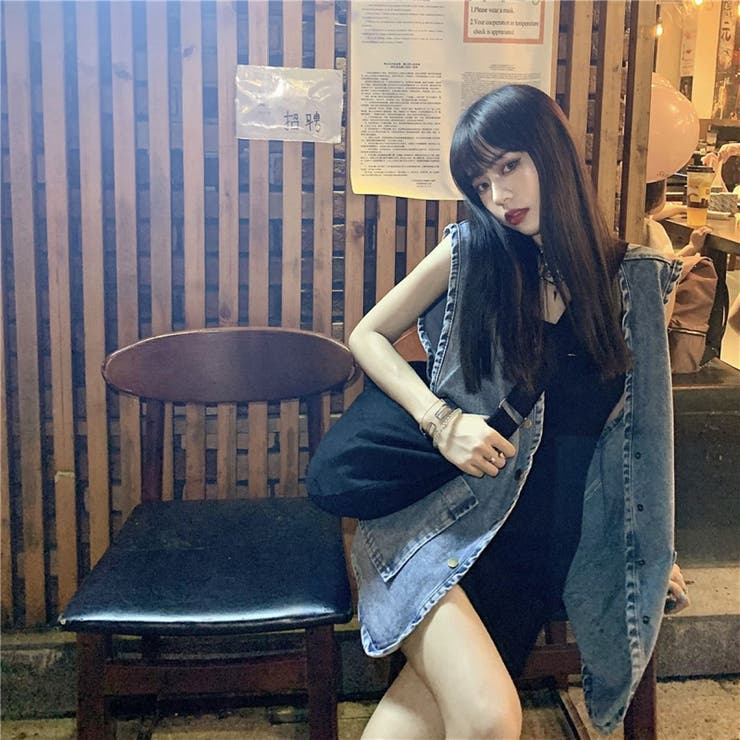 ワンウォッシュ デニムジレ | LETee | 詳細画像2 