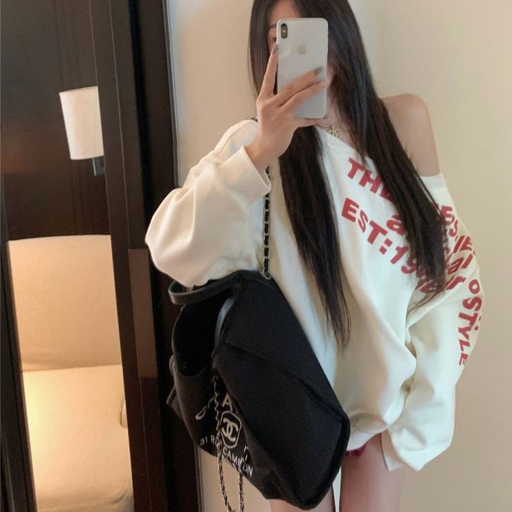 ワンサイドプリントトップス/カットソー/長袖 | LETee | 詳細画像2 