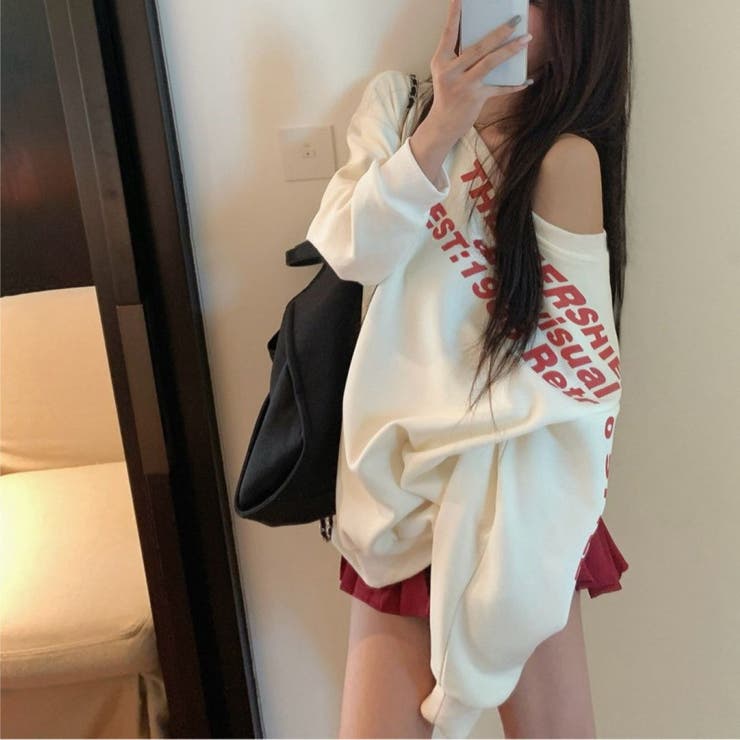 ワンサイドプリントトップス/カットソー/長袖 | LETee | 詳細画像3 