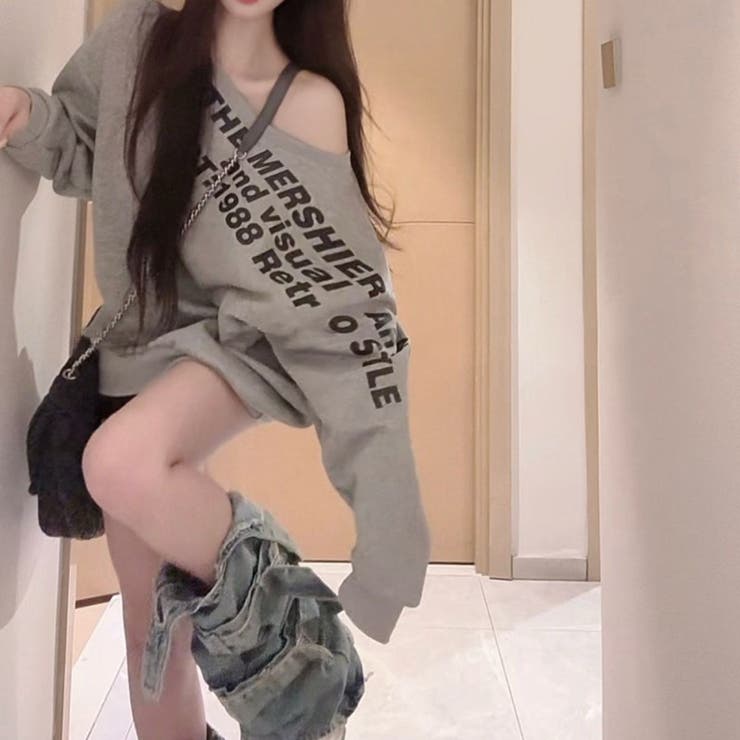 ワンサイドプリントトップス/カットソー/長袖 | LETee | 詳細画像6 