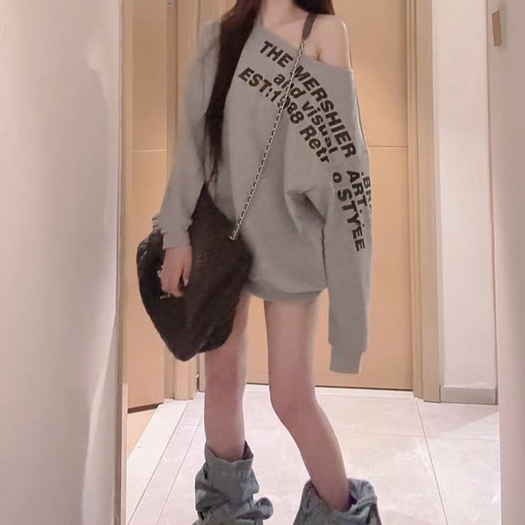 ワンサイドプリントトップス/カットソー/長袖 | LETee | 詳細画像7 