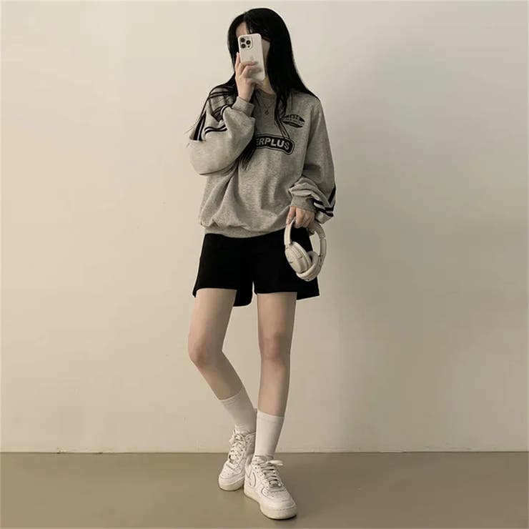 袖ラインロゴプリントトレーナー/２本ライン/フロントロゴプリント | LETee | 詳細画像6 