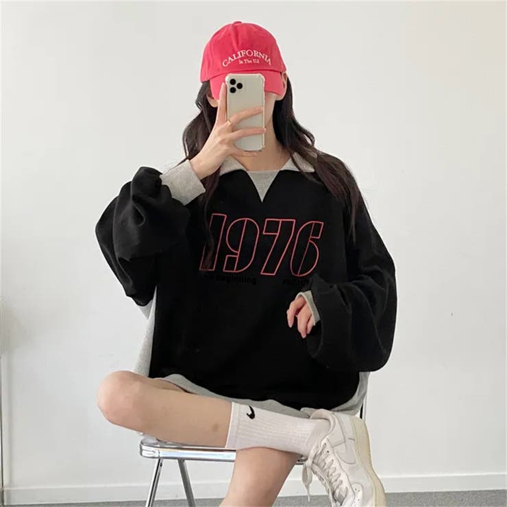 配色えり付きプルオーバー/スキッパー/バイカラートップス | LETee | 詳細画像17 