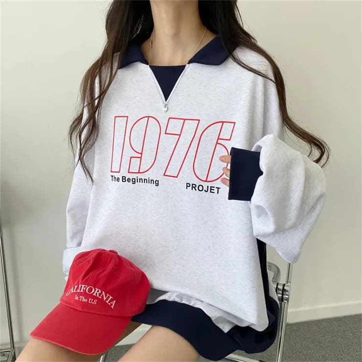 配色えり付きプルオーバー/スキッパー/バイカラートップス | LETee | 詳細画像3 