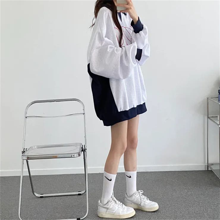 配色えり付きプルオーバー/スキッパー/バイカラートップス | LETee | 詳細画像4 