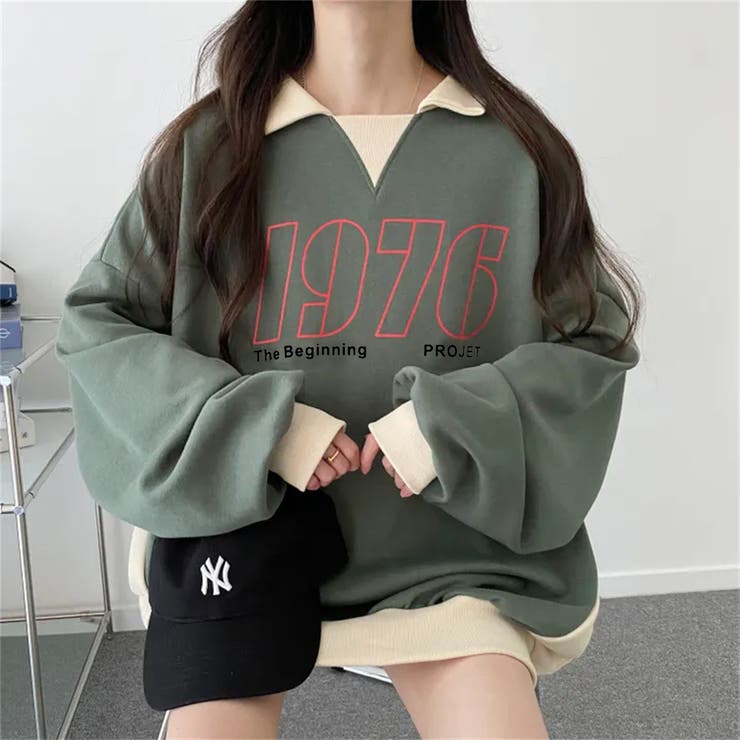 配色えり付きプルオーバー/スキッパー/バイカラートップス | LETee | 詳細画像7 