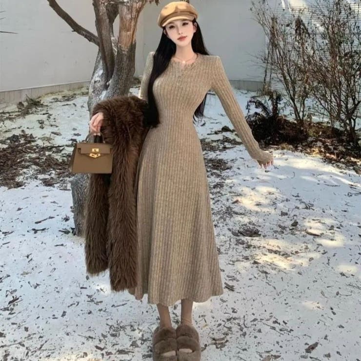 ヘンリーネックAラインカットソーワンピース | LETee | 詳細画像2 