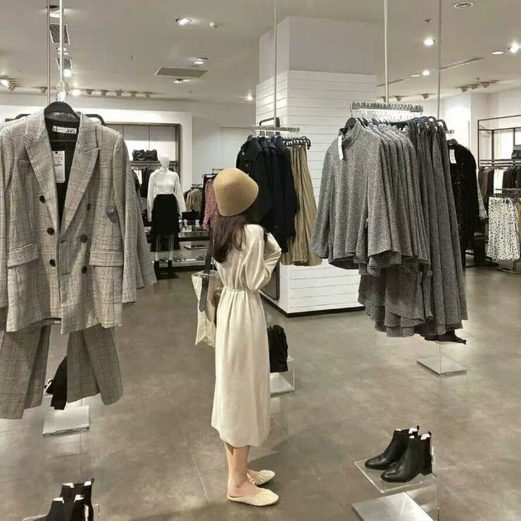 前開きえり付きニットワンピース/ストリングベルト | LETee | 詳細画像5 