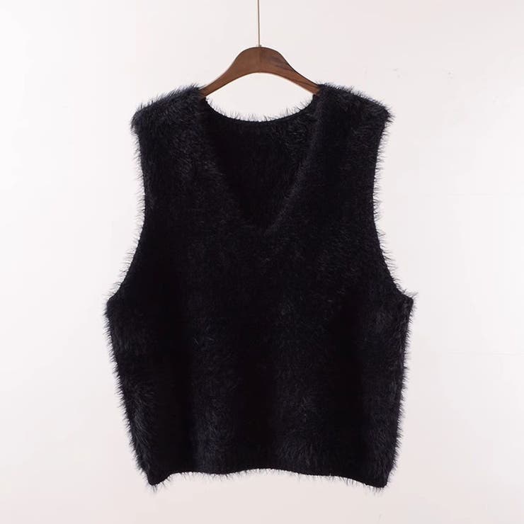 フェザーニットVネックベスト/レイヤードコーデ | LETee | 詳細画像8 