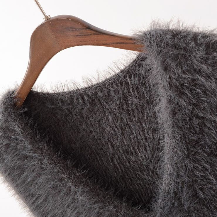 フェザーニットVネックベスト/レイヤードコーデ | LETee | 詳細画像5 