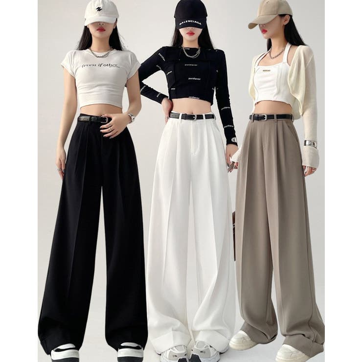 ツータックワイドレッグパンツ/ターンアップボトムス | LETee | 詳細画像9 