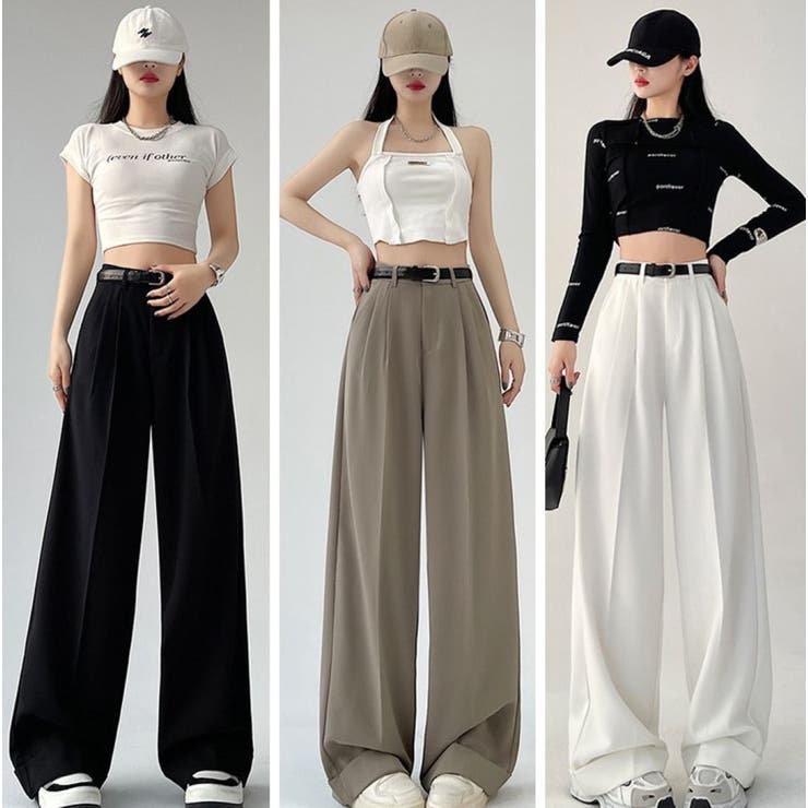 ツータックワイドレッグパンツ/ターンアップボトムス | LETee | 詳細画像10 