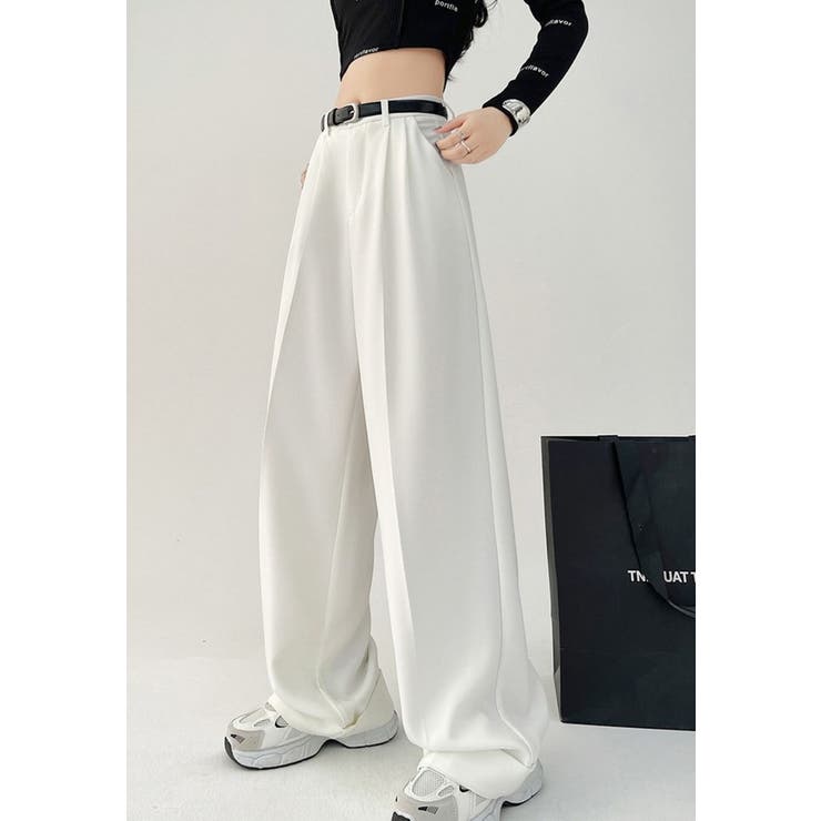 ツータックワイドレッグパンツ/ターンアップボトムス | LETee | 詳細画像20 