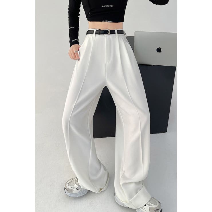 ツータックワイドレッグパンツ/ターンアップボトムス | LETee | 詳細画像23 