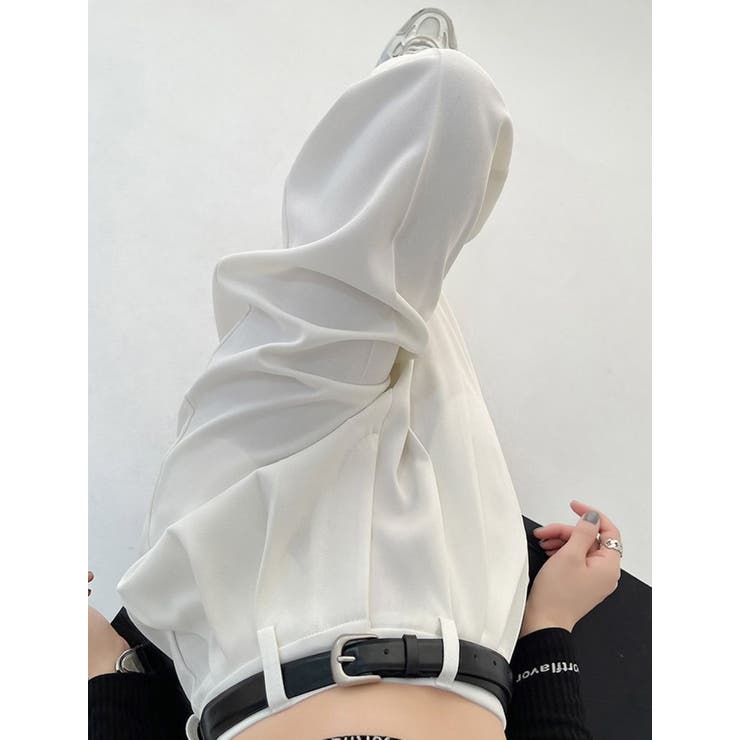 ツータックワイドレッグパンツ/ターンアップボトムス | LETee | 詳細画像24 