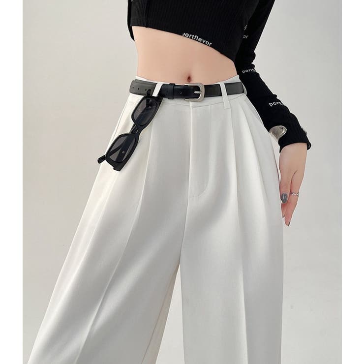 ツータックワイドレッグパンツ/ターンアップボトムス | LETee | 詳細画像26 